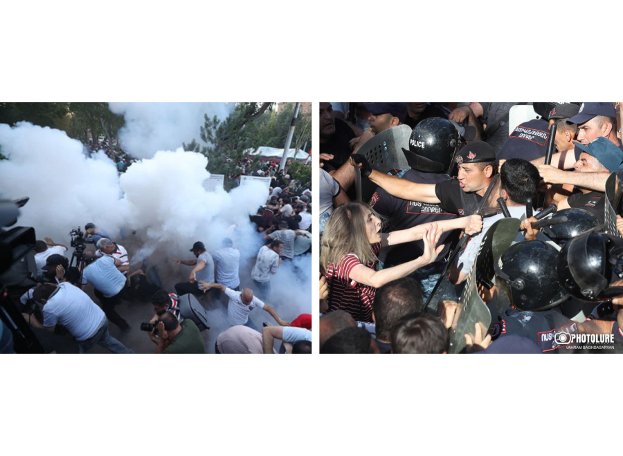 В результате столкновений с полицией есть десятки раненых и задержанных.